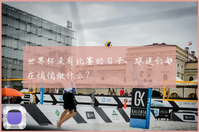 世界杯没有比赛的日子，球迷们都在悄悄做什么？